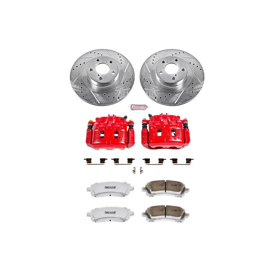 Power Stop Z26 KC2369-26 Front Street Warrior Brake Kit Subaru For Subaru Impreza 2002-2003, Subaru Legacy 2001, Subaru Outback 2001-2002 [Model Specific]