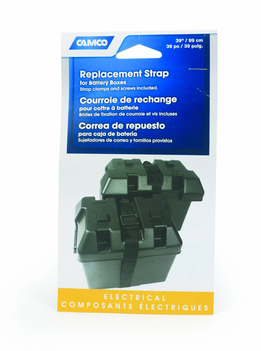 Replacement Camco Strap for Battery Box - 39-inches Long - Hardware Included (55364)