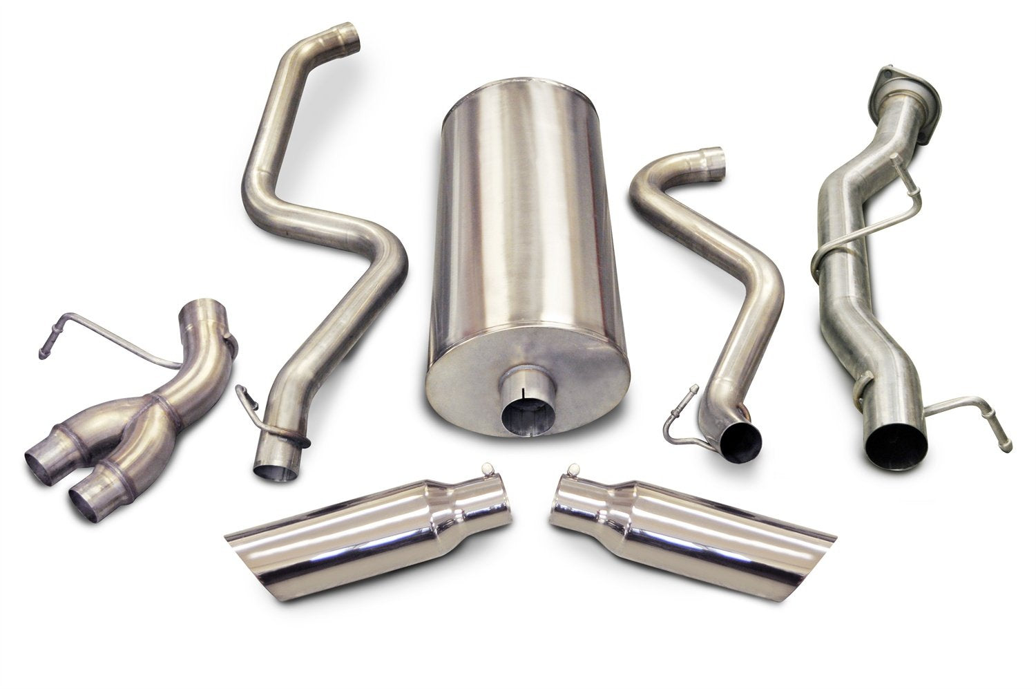 dB Performance CORSA 24895 Polished Split Side Exit Catback Exhaust System with 4" Slash Cut Tip