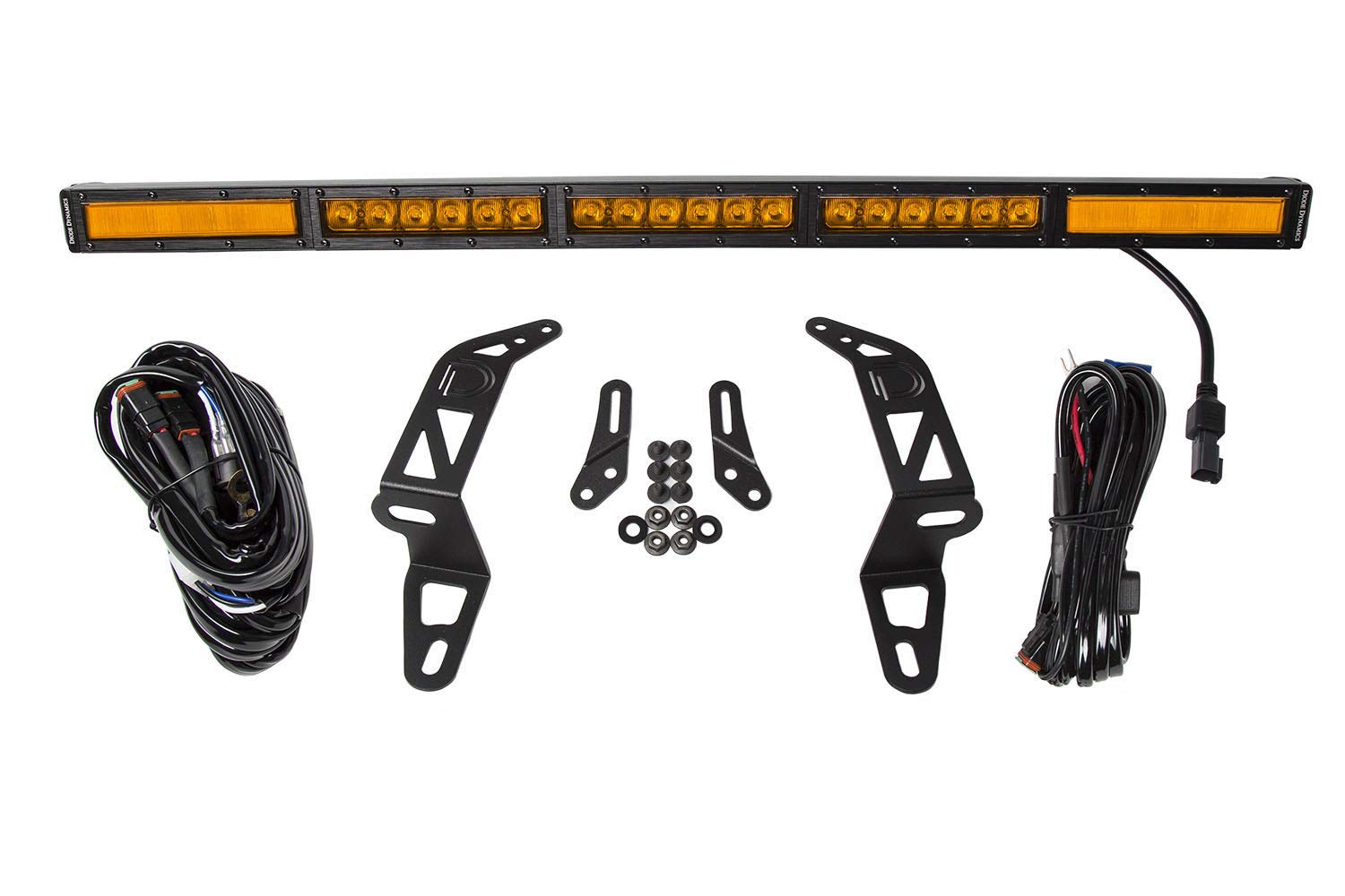 SS30 Bumper Bracket Kit Diode Dynamics for 2018-2021 Jeep JL Wrangler/Gladiator, Amber Combo Single