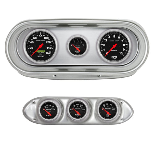 AutoMeter Dash Kit Direct Fit, Nova 62-65, Tach/Mph/Fuel/Oilp/Wtmp/Volt, Sport-Comp (2127-11)
