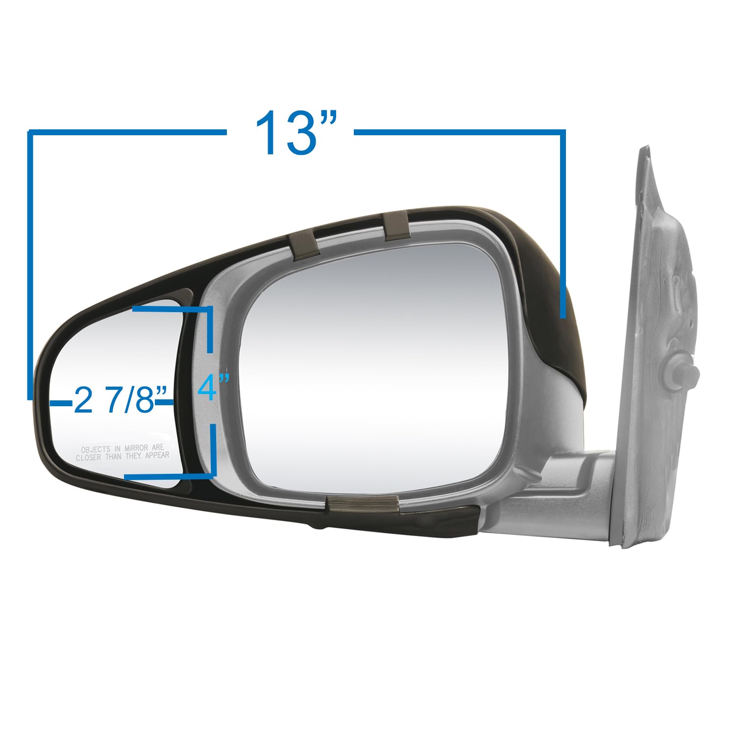 K SOURCE 80720 Snap & Zap Custom Fit Towing Mirror for 2008-2016 Town & Country, 2008-2017 Grand Caravan, 2012-2015 C/V, 2009-2012 Routan, Patented