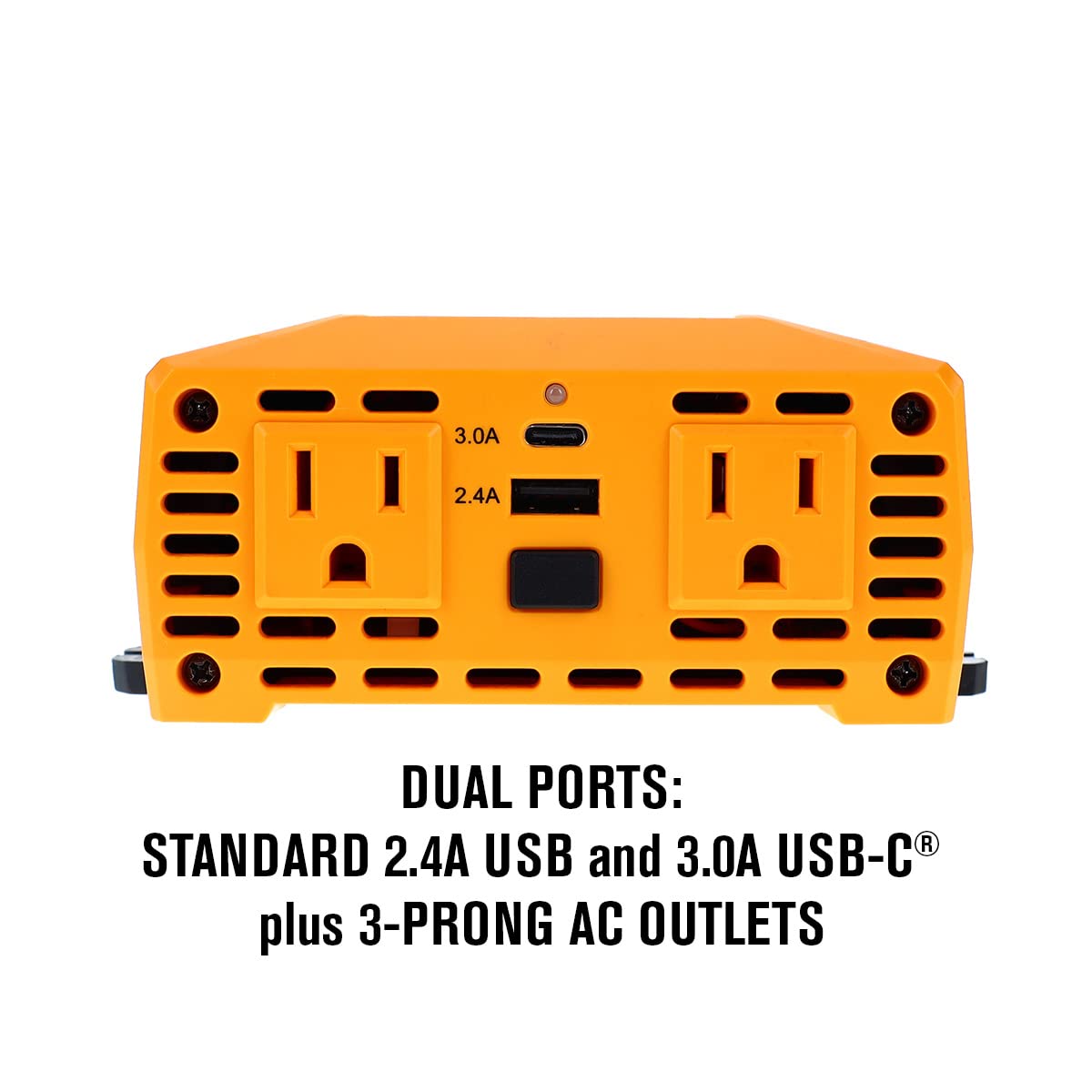 PowerDrive 400 Watt PWD400 Power Inverter 12v DC to 110v AC with 2 Outlets and 2 Ports