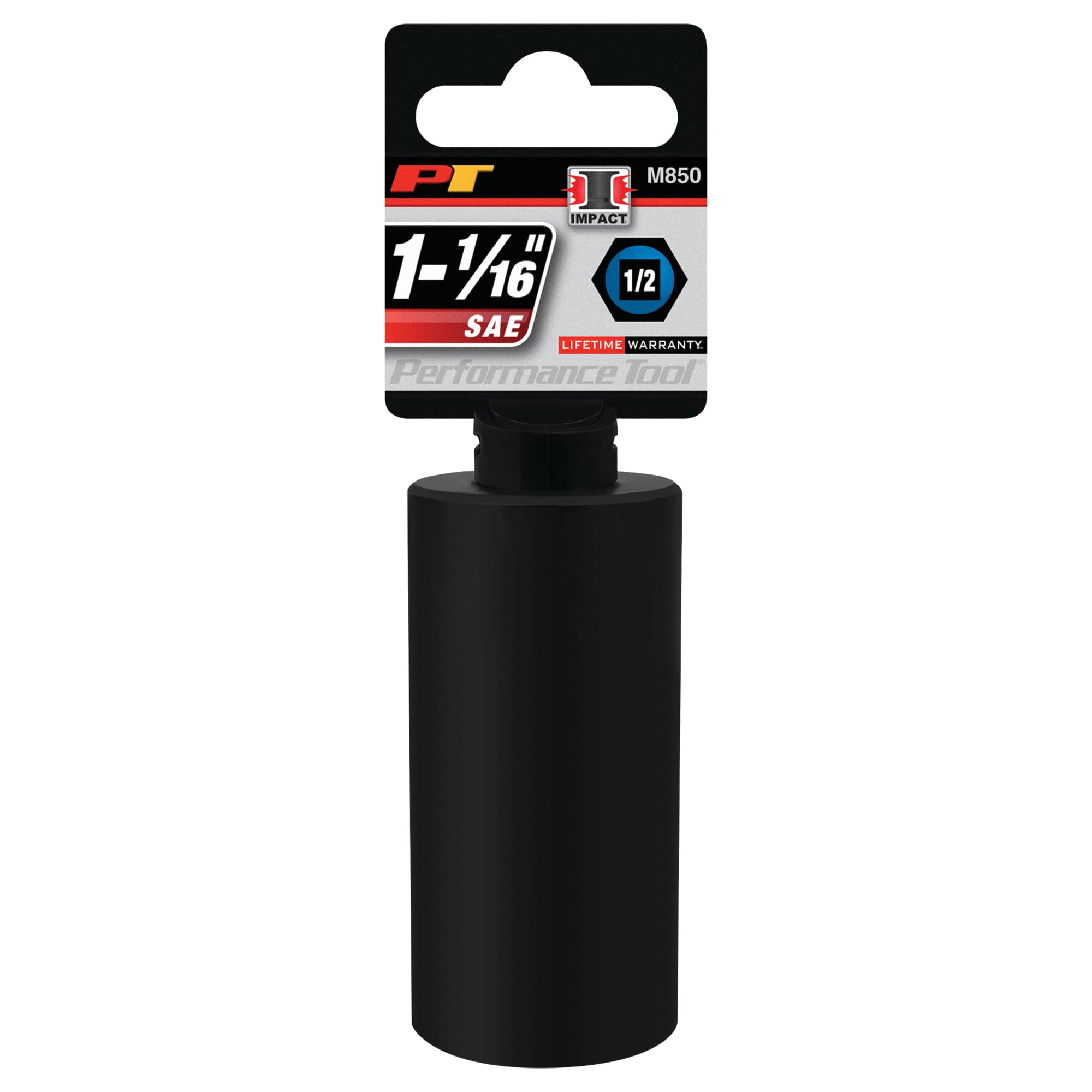 1/2-Inch Drive Performance Tool M850 Impact Socket, 1-1/16, High-Strength Chrome Vanadium Steel Construction for Heavy-Duty Applications