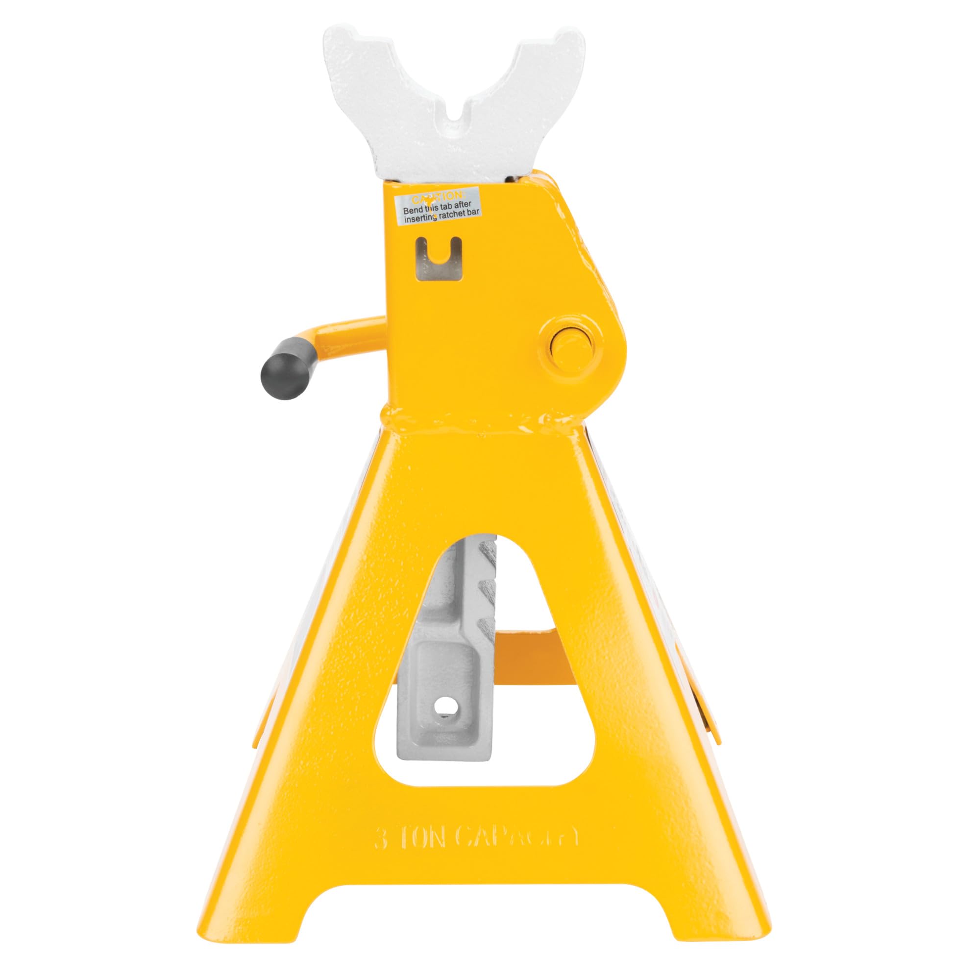 W41022 Performance Tool Ratchet Style Jack Stand Set for Lifting Vehicles During Maintenance, Yellow, 3-Ton