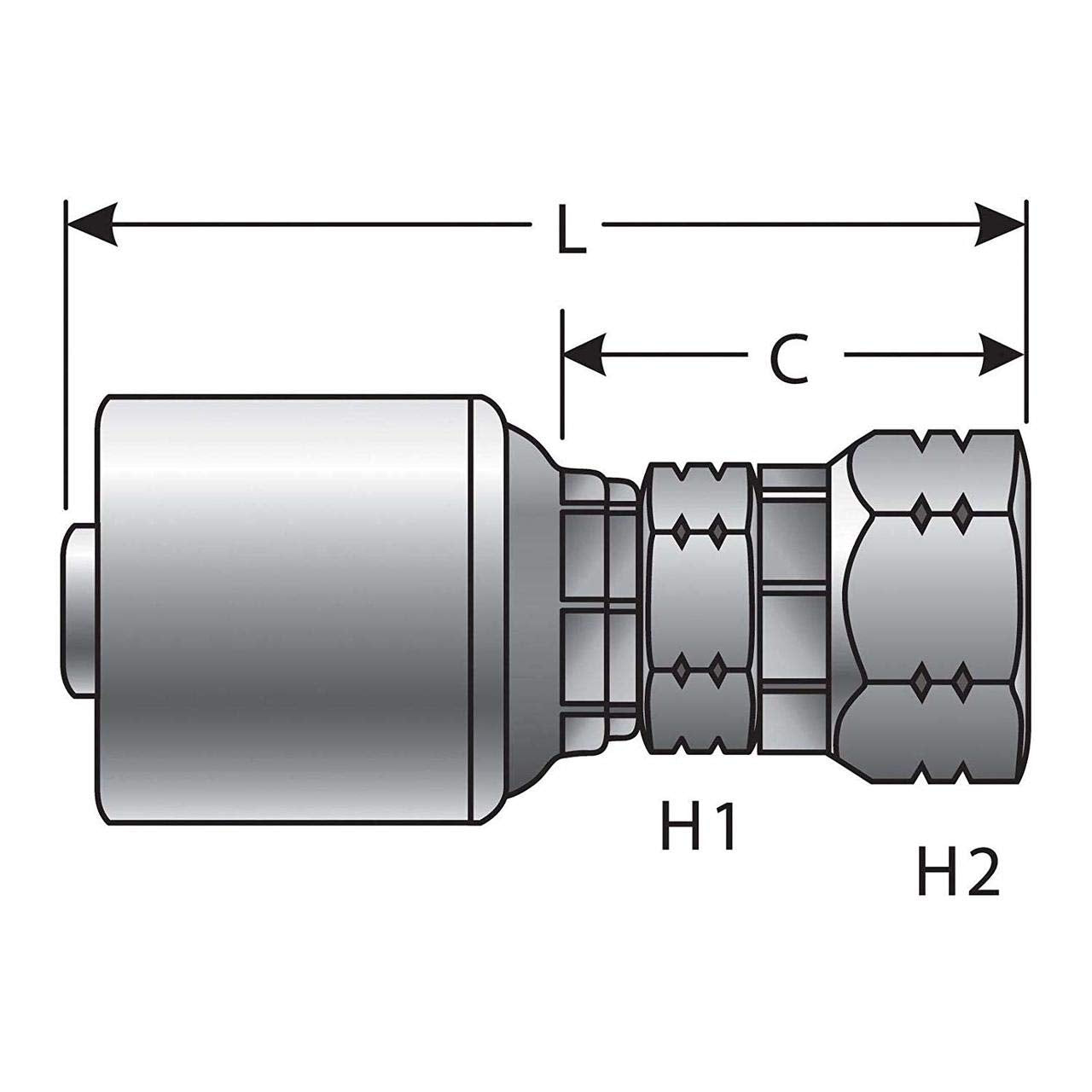 Komatsu Style Female Japanese Metric Swivel (MegaCrimp)