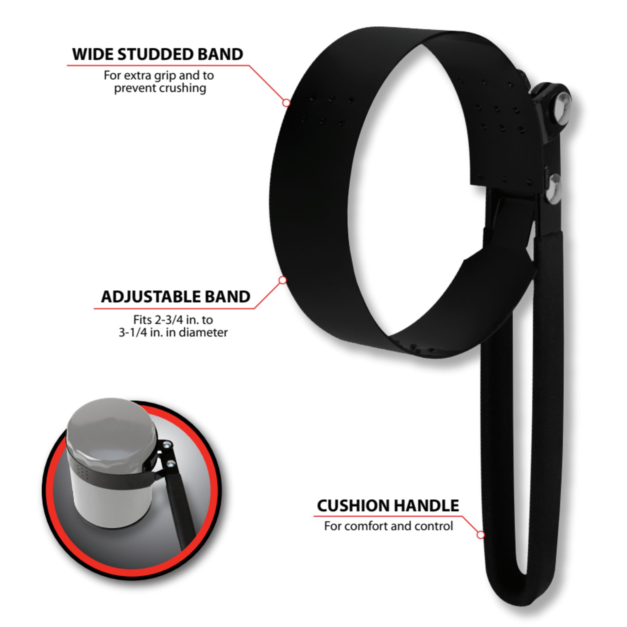 Small Performance Tool Economy Oil Filter Wrench - W54130