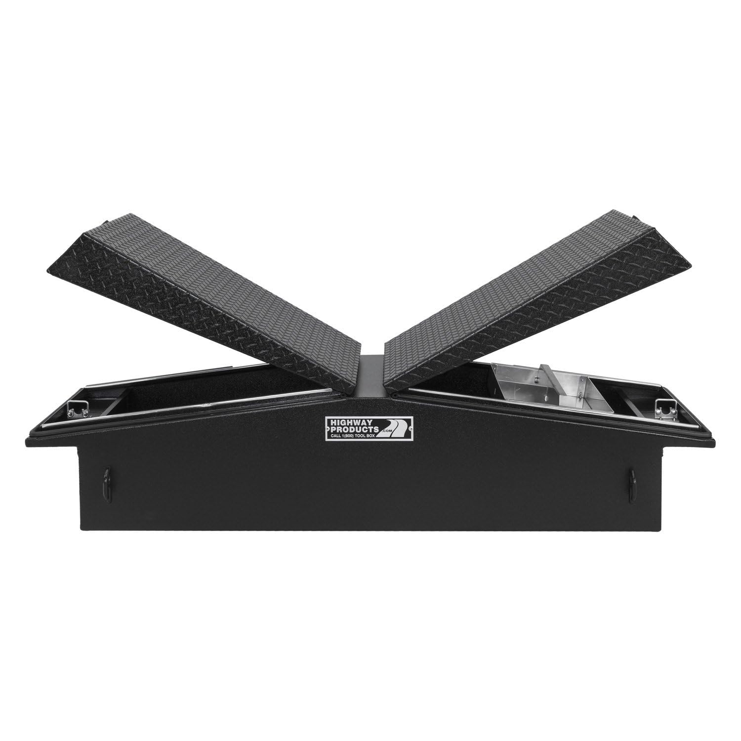 Gull Wing Tool Box 71X16X23 with Smooth Black Base/Leopard LID