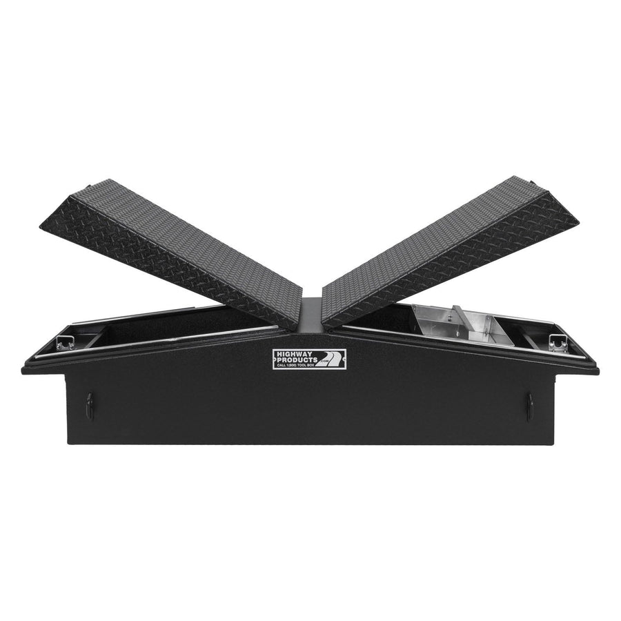 Gull Wing Tool Box 71X16X23 with Smooth Black Base/Leopard LID
