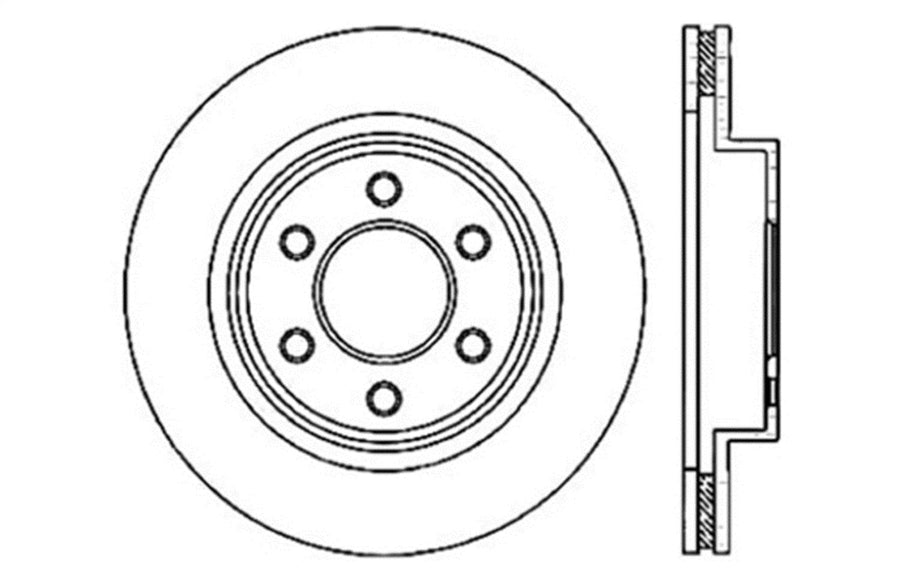 Rear Left StopTech 128.63056L Sport Cross Drilled Brake Rotor