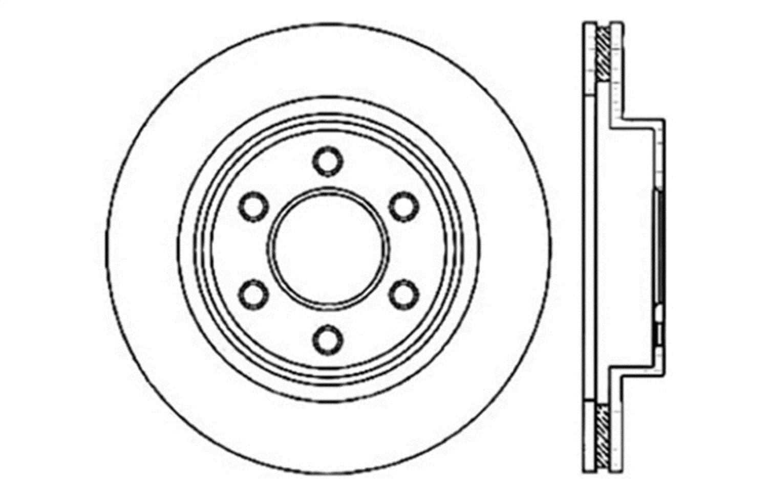Rear Right StopTech 128.63056R Sport Cross Drilled Brake Rotor