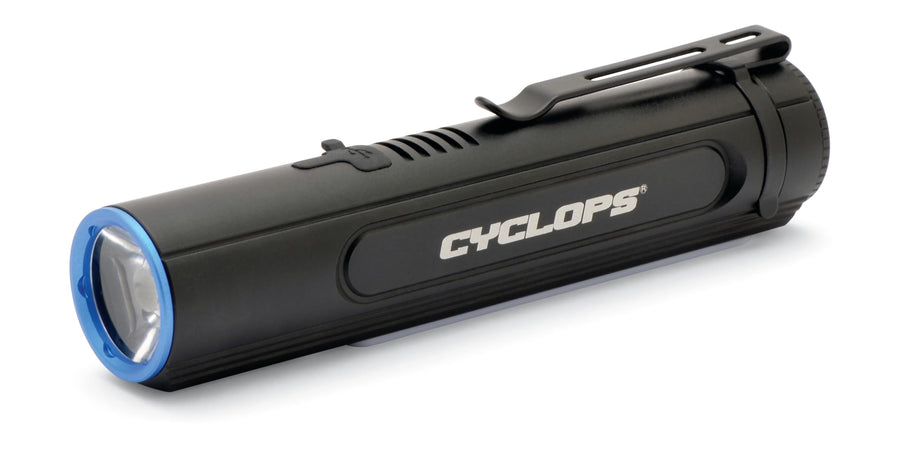 2000 Lumen Cyclops Flashlight with COB Utility Light | IPX4 Weather Resistant Rechargeable Aluminum Housing Bright 15 Watt LED Flashlight with Magnetic Base | USB Cable Included