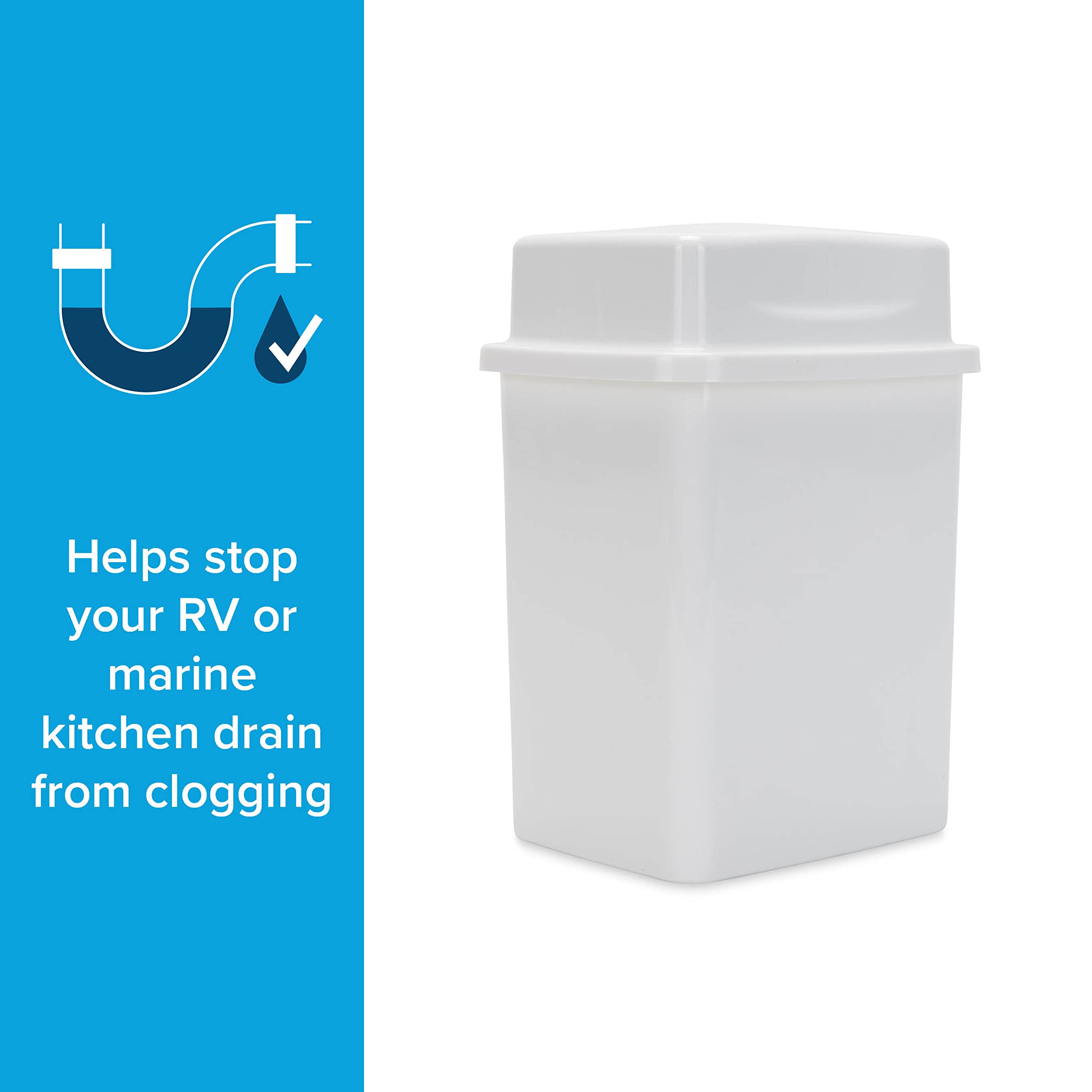 Cooking Grease Storage Bin Camco | Help Stop RV and Marine Kitchen Drains from Getting Clogged | Foil Liners Hold Liquid Up to 200-Degrees Fahrenheit (42281)