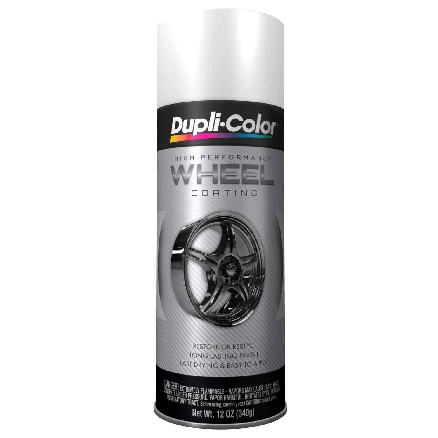 HWP100 Dupli-Color High Performance Wheel Paint - White - 12 oz Aerosol Can