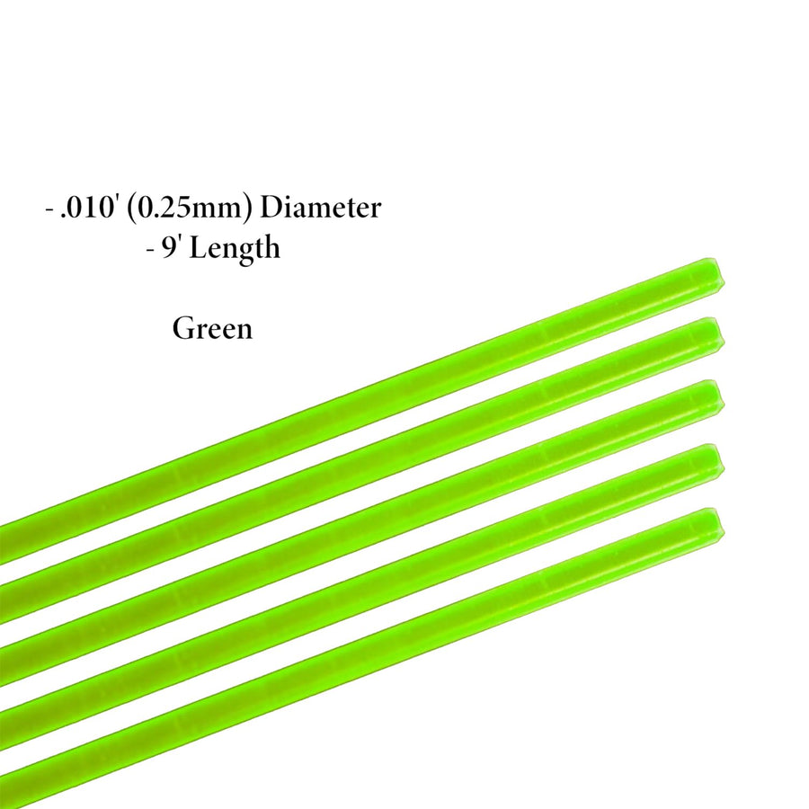 High-Visibility TRUGLO Replacement Fiber Optics for Firearm and Archery Sights - 9" Length; .010' (0.25mm) Diameter; Green
