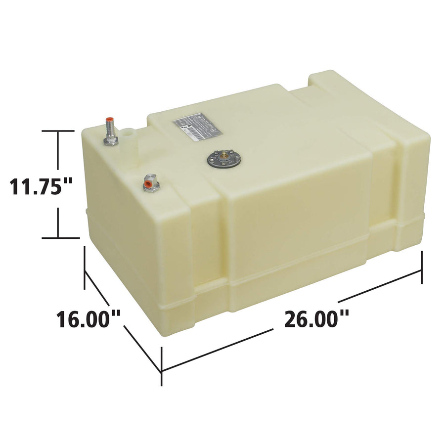 Marine Moeller Below Deck Permanent Fuel Tank (19-Gallon, 26" x 16" x 11.75")