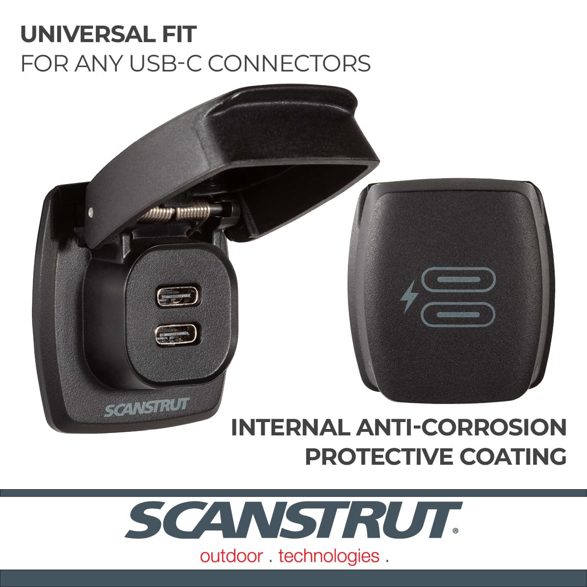 Dual USB-C Charge Socket Scanstrut Flip Pro Max