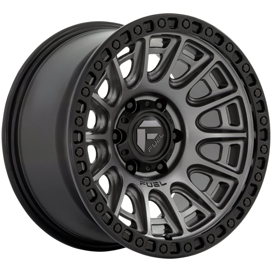 FUEL OFF-ROAD 17X9 CYCLE 5X5.0 5.04 1mm MATTE GUNMETAL WITH BLACK RING - D83517907550