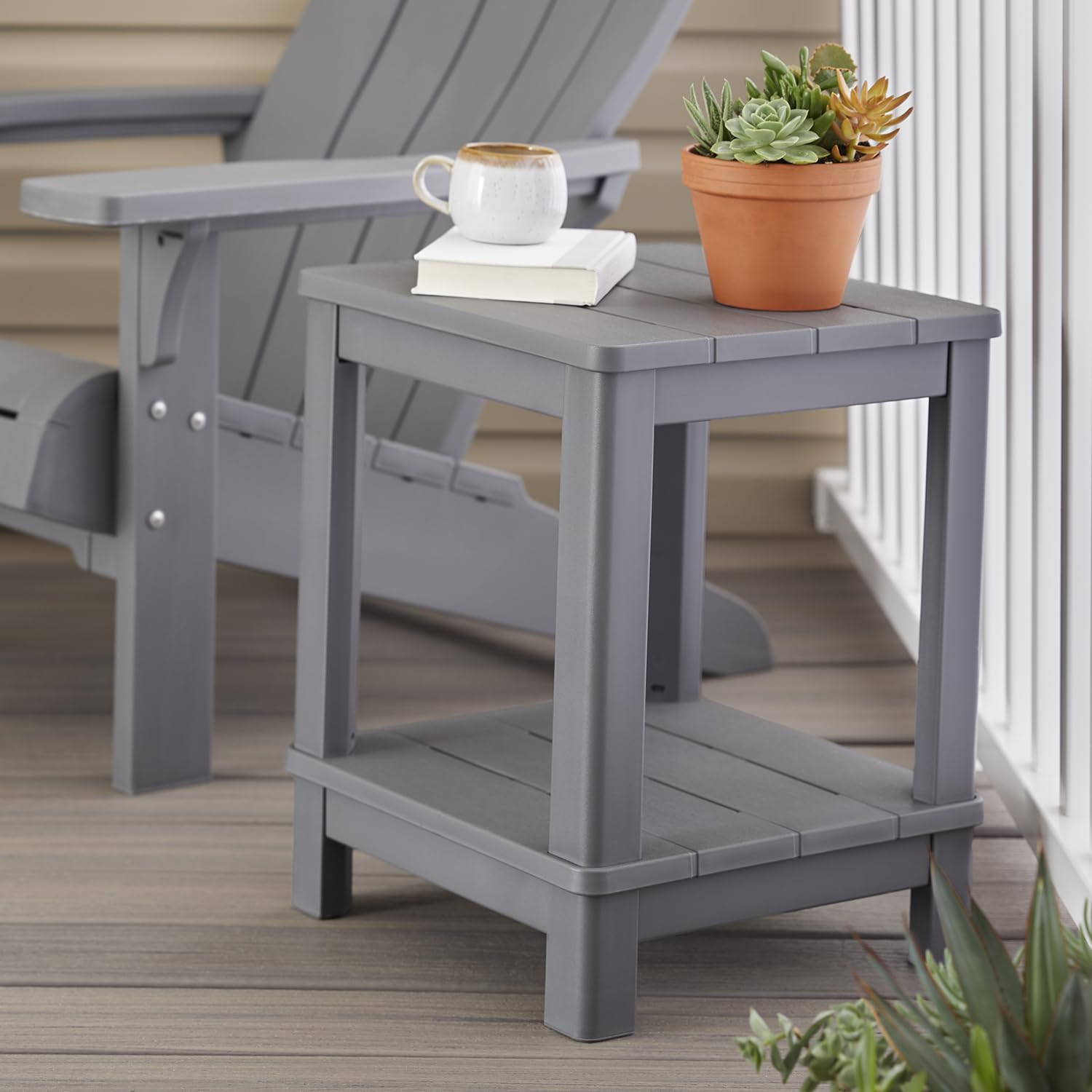 Gray Keter Deluxe Adirondack Side Table
