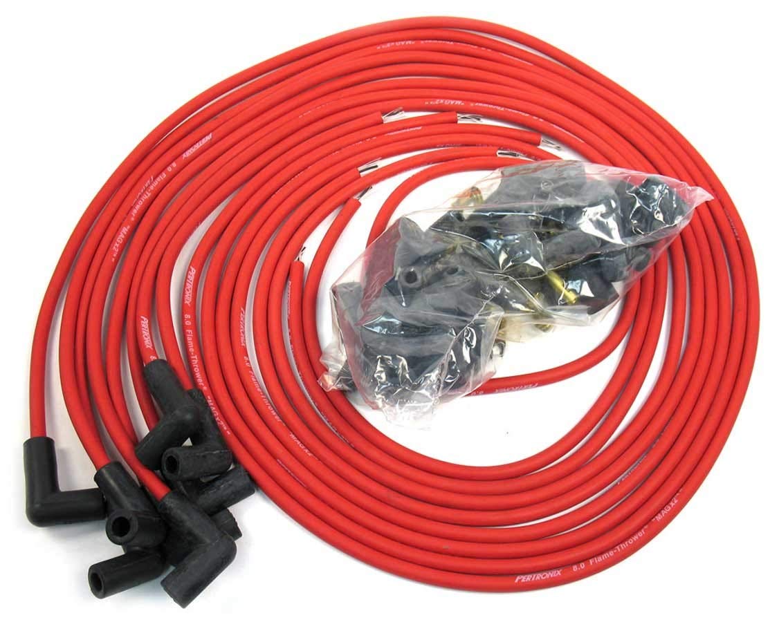 Flame-Thrower Pertronix 808490 Universal 90 Degree 8mm 8 Cylinder Spark Plug Wire