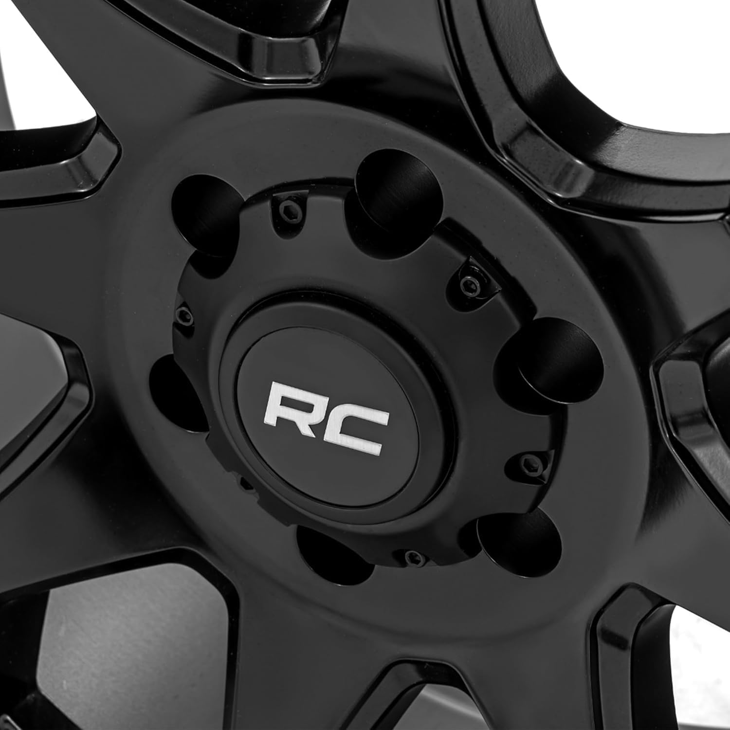 20x10 Rough Country Series 80 Wheel - 5x5.0" Bolt Pattern, 19mm Offset, One-Piece Aluminum, Semi-Gloss Black Off-Road Rim for Jeeps, Trucks, SUV