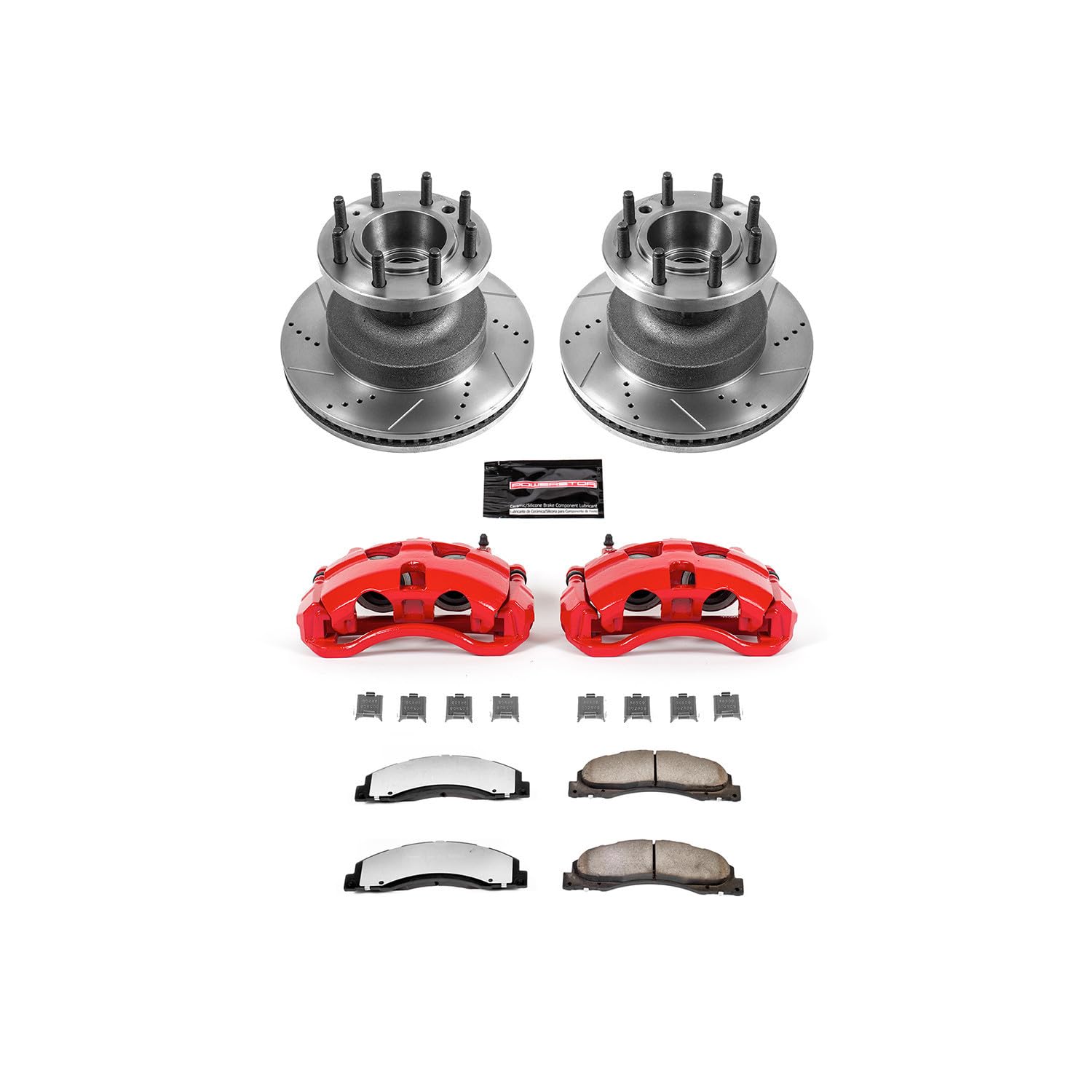 Power Stop Front KC4717-36 Z36 Truck and Tow Brake Kit (with Calipers) For Ford E-350 Super Duty, Ford E-350 Super Duty, Ford E-450 Super Duty, Ford E-450 Super Duty [Model Specific]