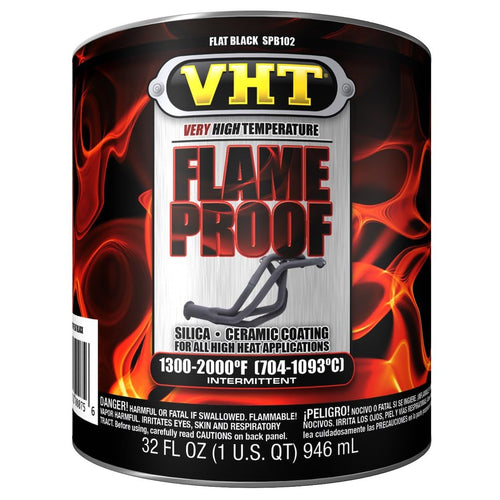 VHT SP102 Very High Heat Spray Paint Flameproof Coating – Black Flat Finish – 11 oz Aerosol Can