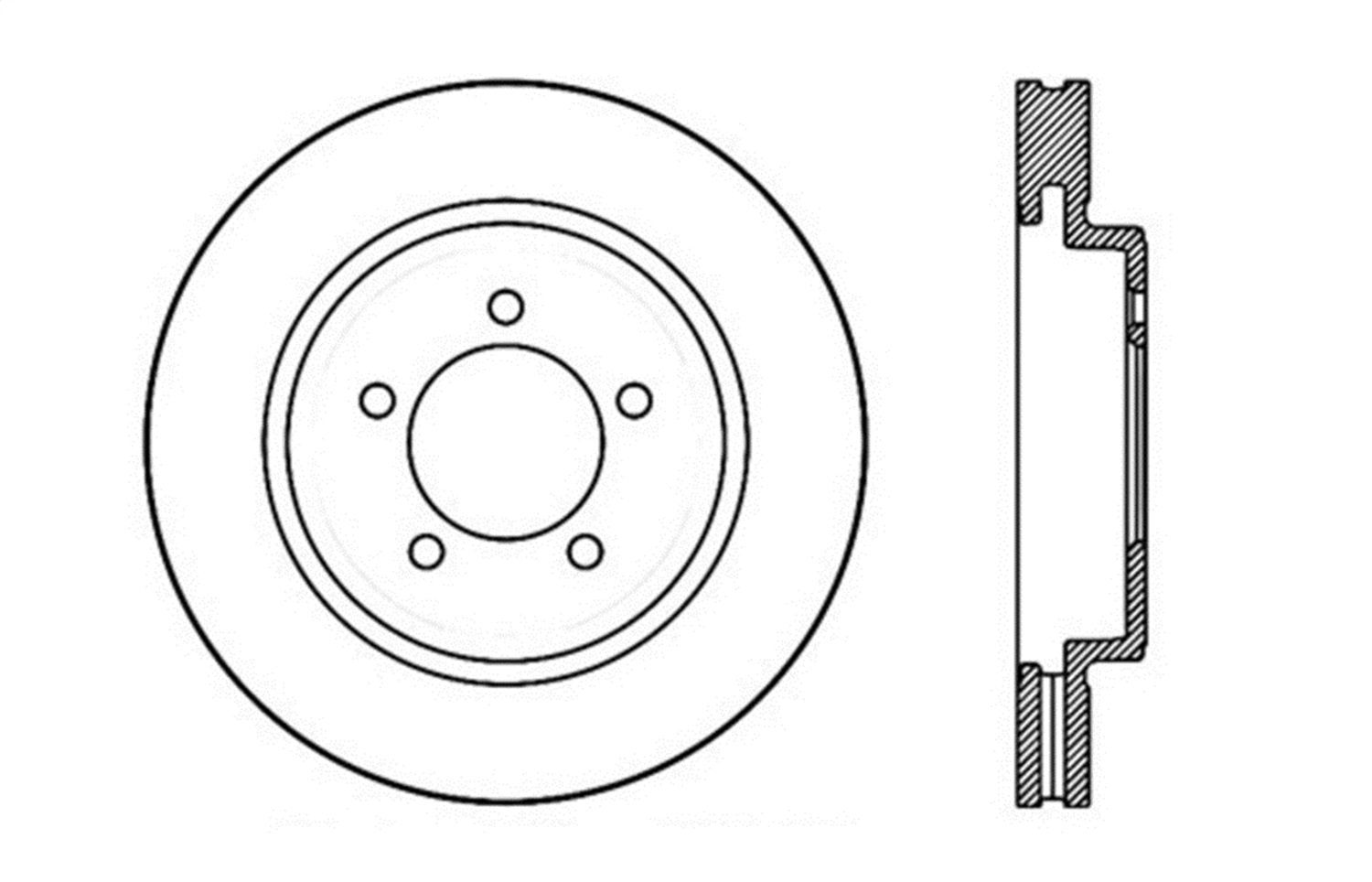 Sport StopTech Cross Drilled Brake Rotor; Front Left 128.65118L