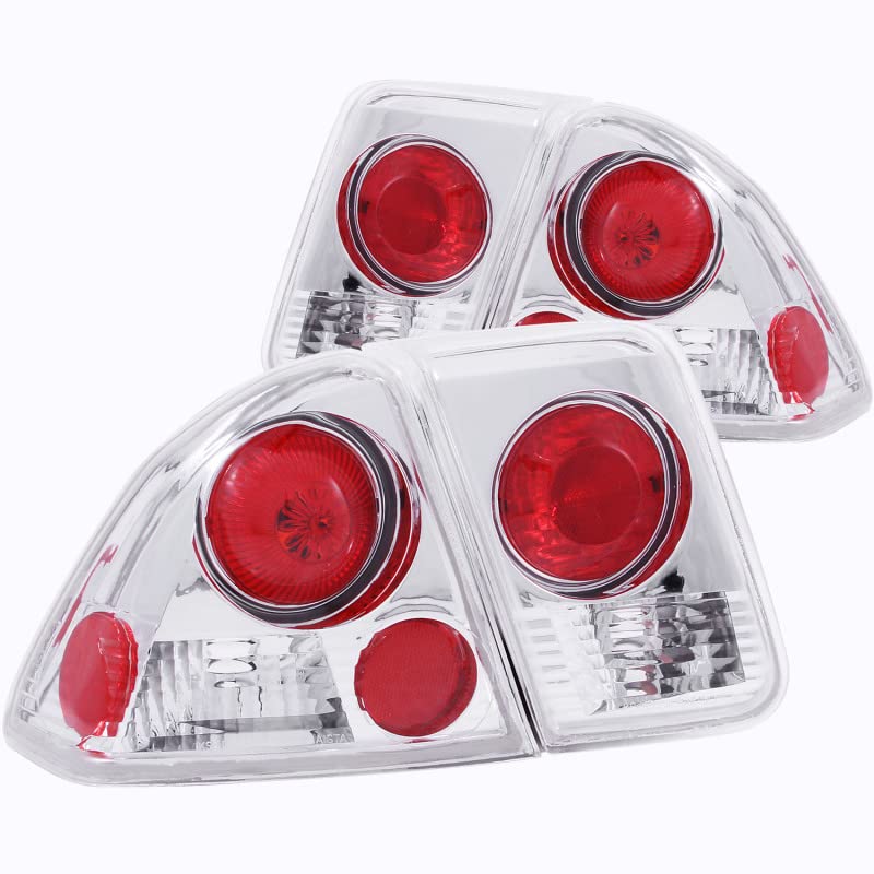Chrome Euro Tail Light Set-Clear Lens ANZO USA 221047