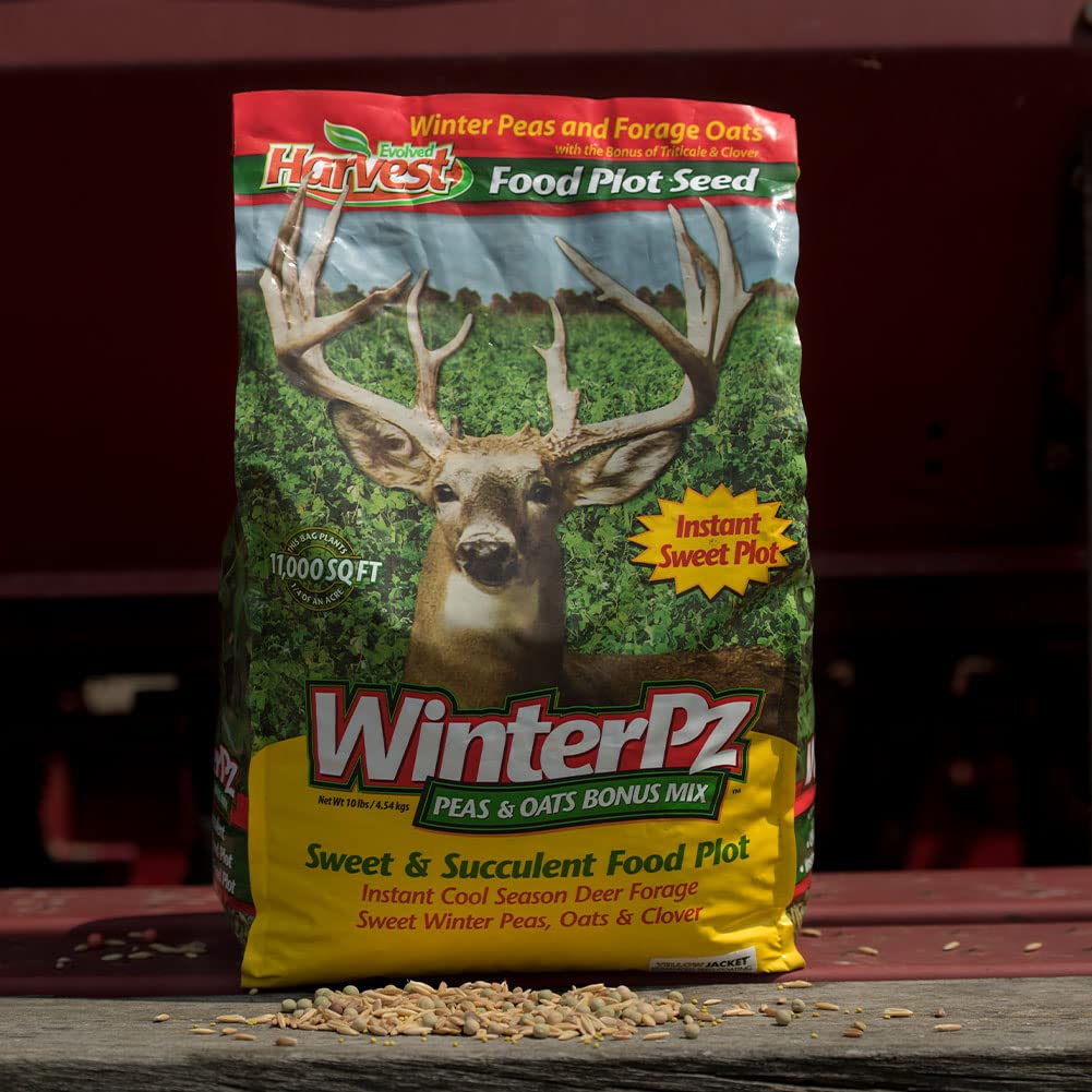 Winter Pz Food Plot Seed EVOLVED HARVEST - Peas & Oats Bonus Mix - Cool-Season Sweet Succulent Nutrient-Rich Forage for Deer