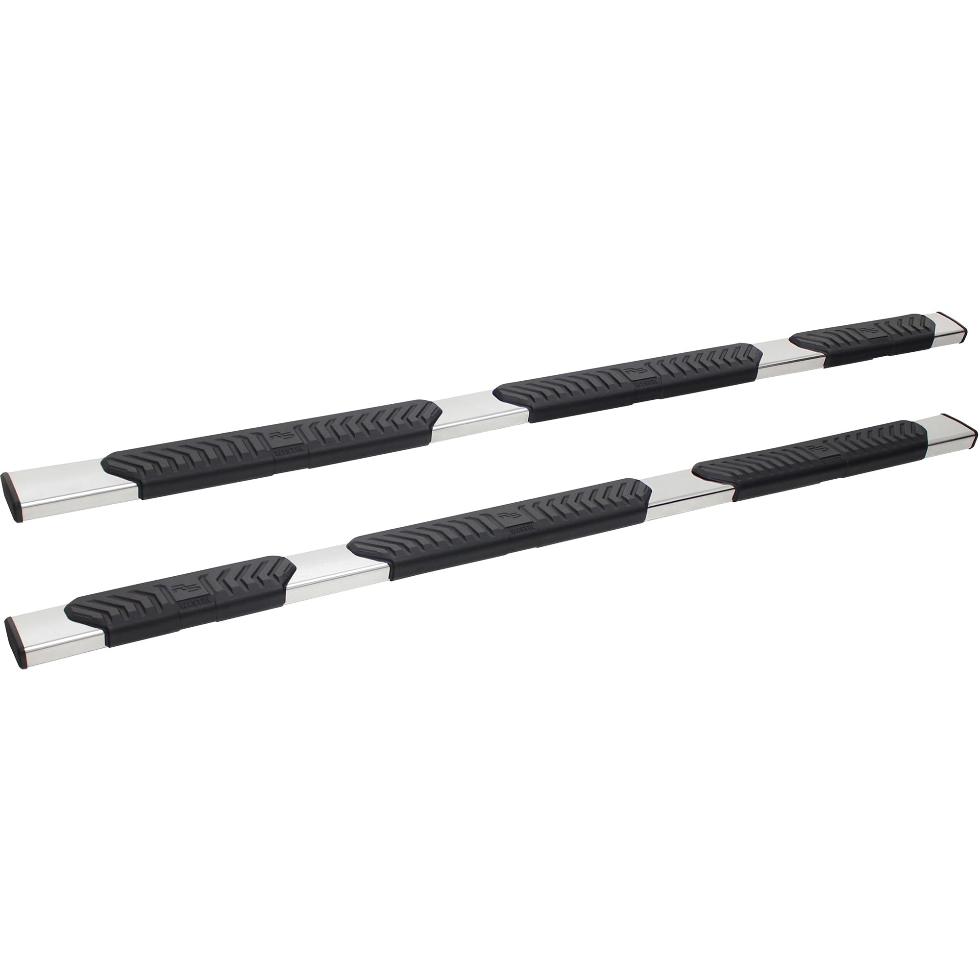 28-534700 Westin R5 Wheel to Wheel Modular Nerf Bars fits 2019-2024 Ram 1500 Crew Cab 5'7" Bed (Exc 2019-2023 1500 Classic) Polished Pair