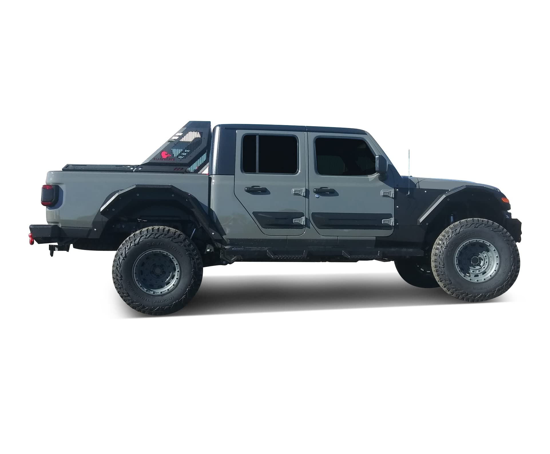 Heavy Duty Black Impact Drop Side Steps Compatible with 2020-2023 Jeep Gladiator-IM-JEGL