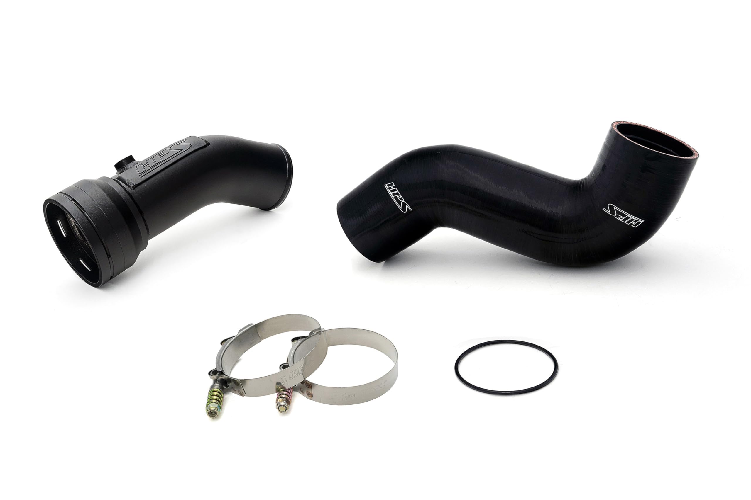 HPS Intercooler Black Charge Pipe Kit Cold Side Compatible for 2011-2016 Ford F250 F350 F450 F550 Superduty Powerstroke 6.7L Diesel Turbo, 17-154WB