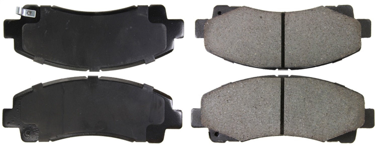 Front StopTech 308.11020 Brake Pads with Shims and Hardware, Black