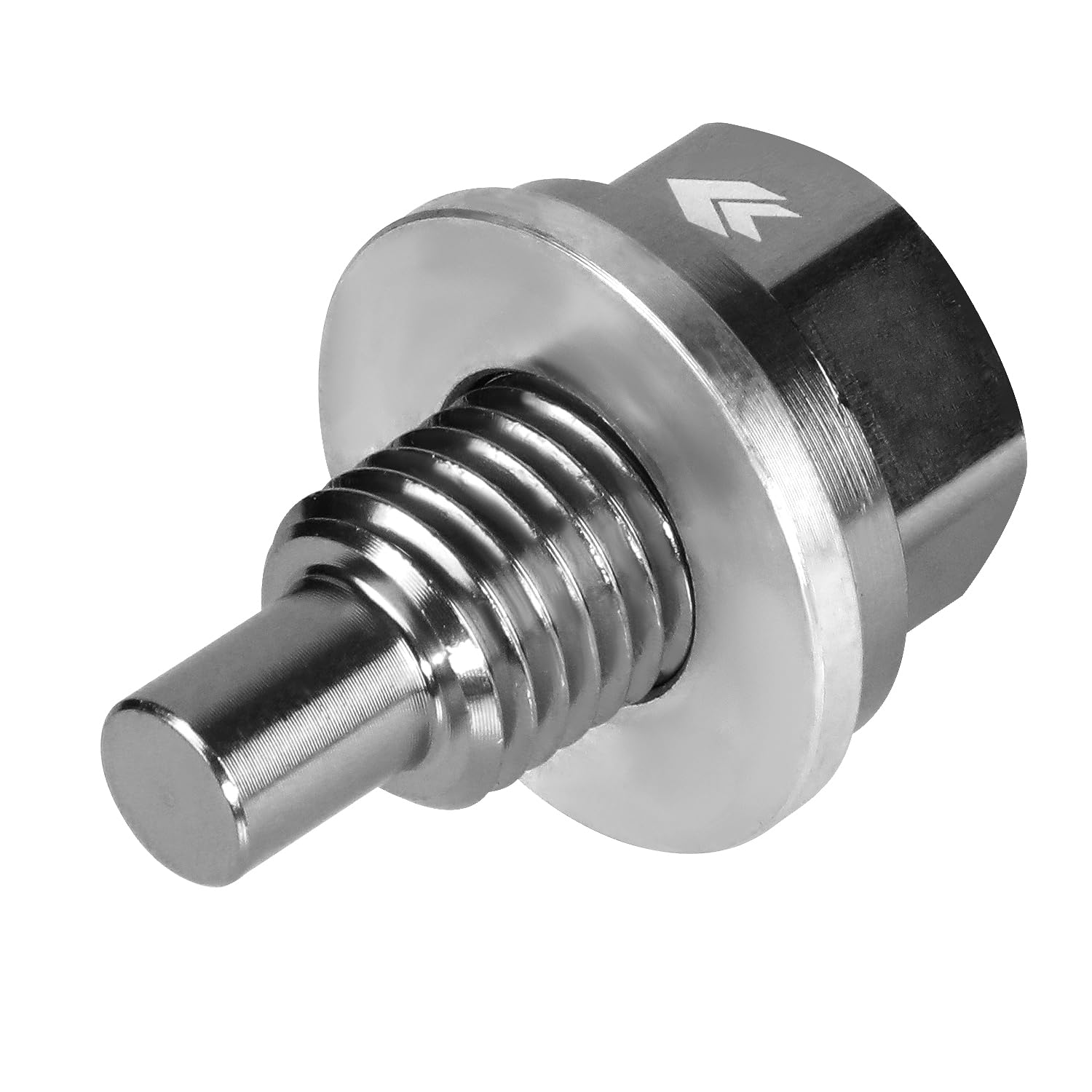 Magnetic Oil Drain Plug NRG Innovations, M12 X 1.5 Thread Size Engine Oil Drain Nut w/Washer, Gun Metal, T-6061 Aluminum w/Stainless Steel Internal Magnet, NRG-NOP-400GM