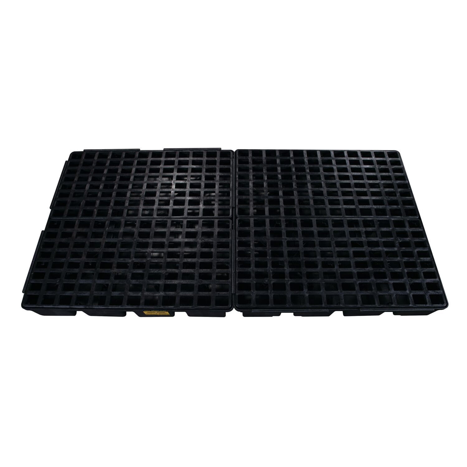 Eagle Drum Spill Platform 8 with Drain and Forklift Pockets, 103.5"x51.5"x6.5", 121 Gallon Sump, 10,000 lbs. Load Capacity Containment Tray, Made in USA, Black, 1688B