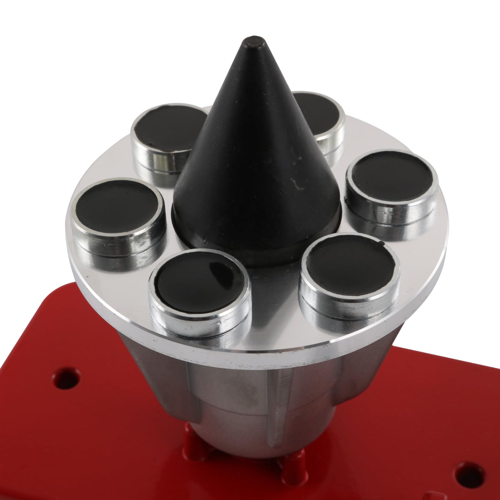 Oregon Blade Precision Balancer, Balances Blades After Sharpening, Universal Metal/Aluminium Design Improves Longevity of Mowers, For All Lawnmower Blades, Husqvarna & More (42-047), black/red