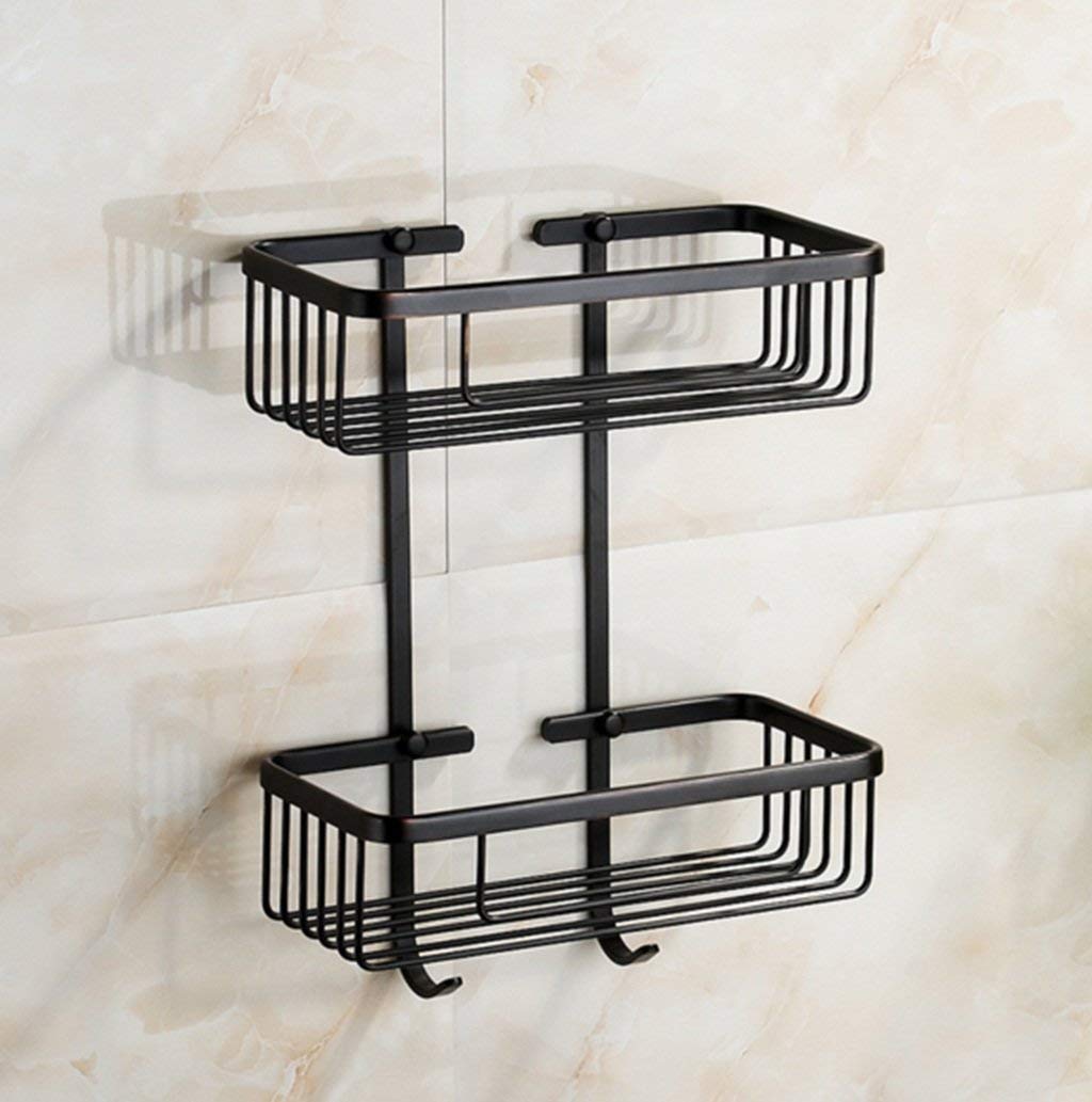 Basket Rack Four Corners Black Bathroom Accessories Bathroom Hardware Pendant Black Bronze Retro Shelves Bathroom Shelf
