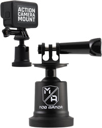 Mob Armor Pivot Mount Action Camera - Heavyduty Magnetic Base for GoPro and Action Cameras, Adjustable 90° Ball Joint, and Ultra-Strong 90 lb Pull-Force for Versatile Filming (5 x 5 x 5 Inches)