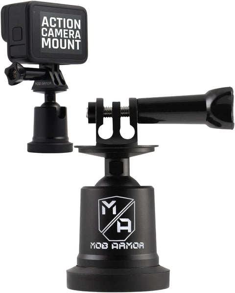 Mob Armor Pivot Mount Action Camera - Heavyduty Magnetic Base for GoPro and Action Cameras, Adjustable 90° Ball Joint, and Ultra-Strong 90 lb Pull-Force for Versatile Filming (5 x 5 x 5 Inches)