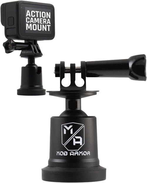 Mob Armor Pivot Mount Action Camera - Heavyduty Magnetic Base for GoPro and Action Cameras, Adjustable 90° Ball Joint, and Ultra-Strong 90 lb Pull-Force for Versatile Filming (5 x 5 x 5 Inches)