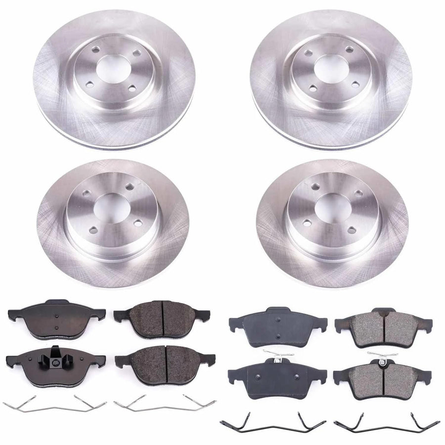 Power Stop KOE7910 Front and Rear Replacement Brake Kit-OE Brake Rotors & Ceramic Brake Pads For Ford EcoSport 2018-2021 [Model Specific]