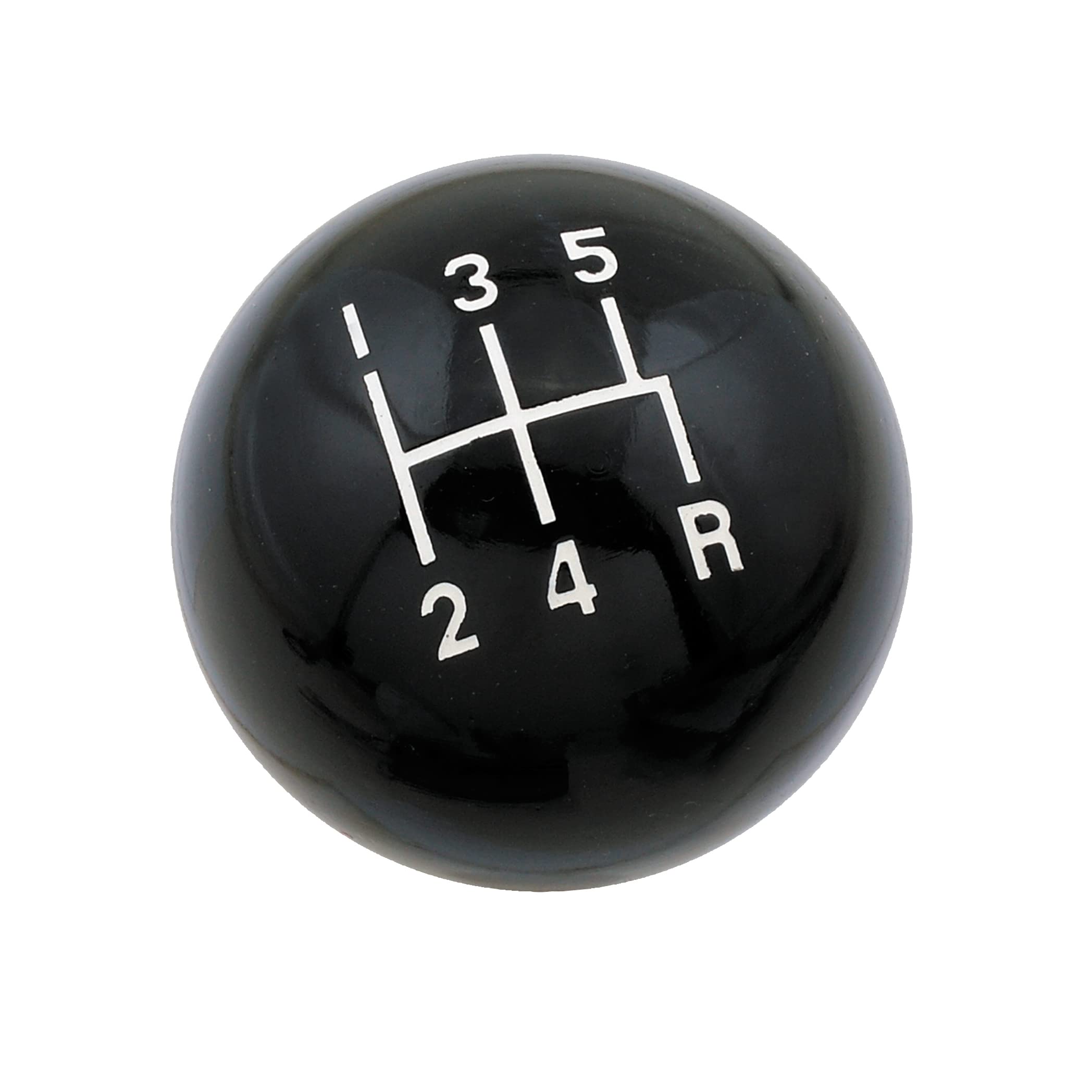 Black Mr. Gasket 9626 3/8-16 UNC Classic 5 Speed Round Ball Shift Knob