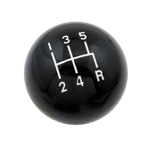 Black Mr. Gasket 9626 3/8-16 UNC Classic 5 Speed Round Ball Shift Knob