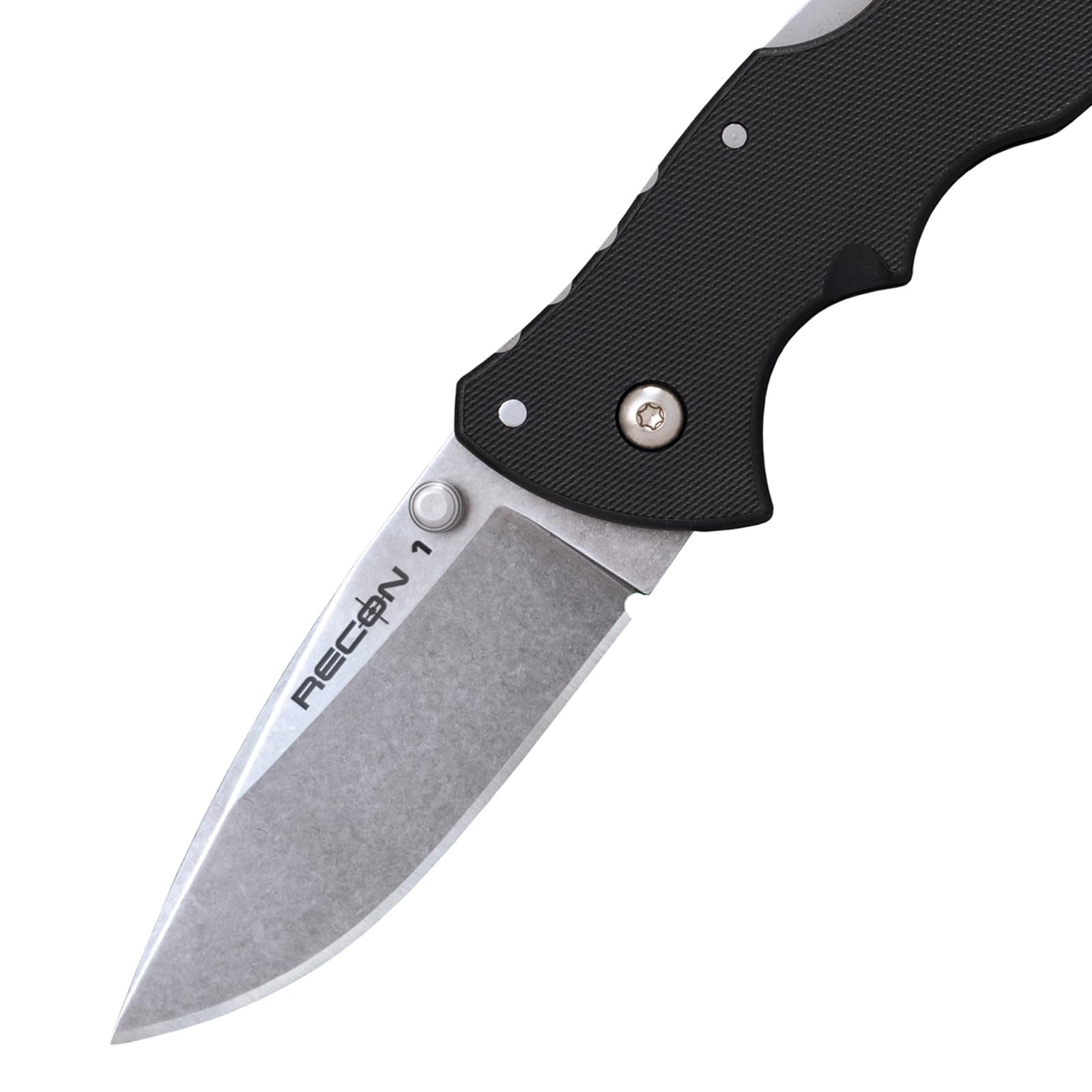 Mini Recon 1 COLD STEEL 3" AUS10A Spear Point Blade 4" GFN Handle Folding Knife w/Tri-Ad Lock, Ambidextrous Pocket/Belt Clip