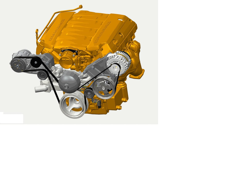 Holley Complete GM Gen V LT 20-170 Accessory Drive System w/Alt, P/S, A/C, Water Pump, Belts, and Spacers