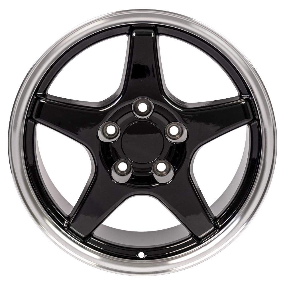 CV01-17095-5475-56BM Tires OE Wheels LLC Black Wheel with Machined Lip Painted (17 x 9.5 inches /5 x 120 m