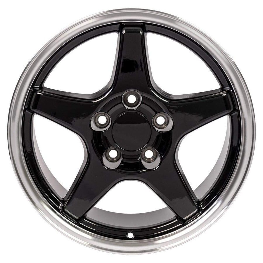 CV01-17095-5475-56BM Tires OE Wheels LLC Black Wheel with Machined Lip Painted (17 x 9.5 inches /5 x 120 m