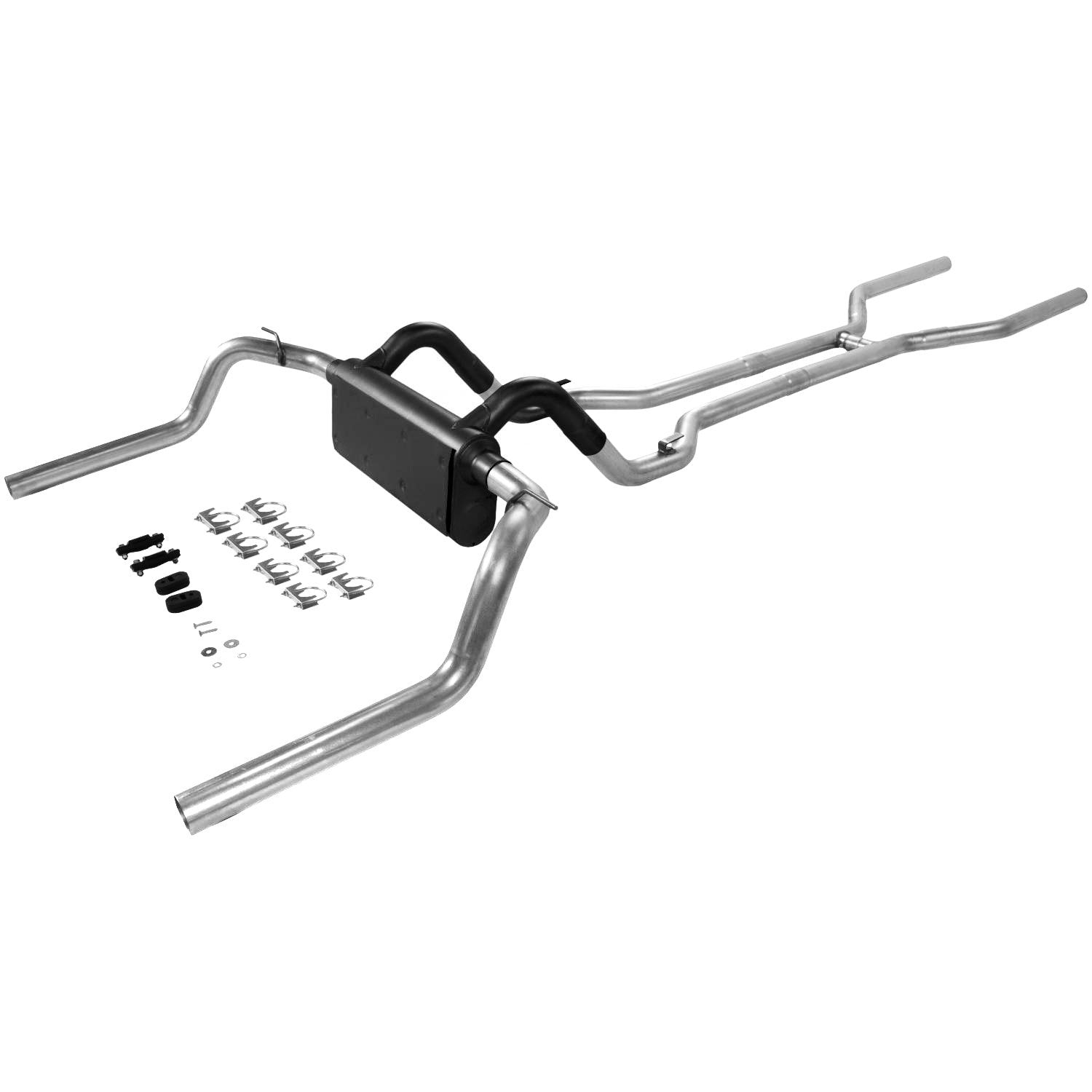 Flowmaster American Thunder 17104 Crossmember-Back Exhaust Kit 2.5 Inch Aluminized Steel Compatible with 1967-1974 Chevy Camaro, Pontiac Firebird and 1968-1974 Chevy Nova with V8 engine