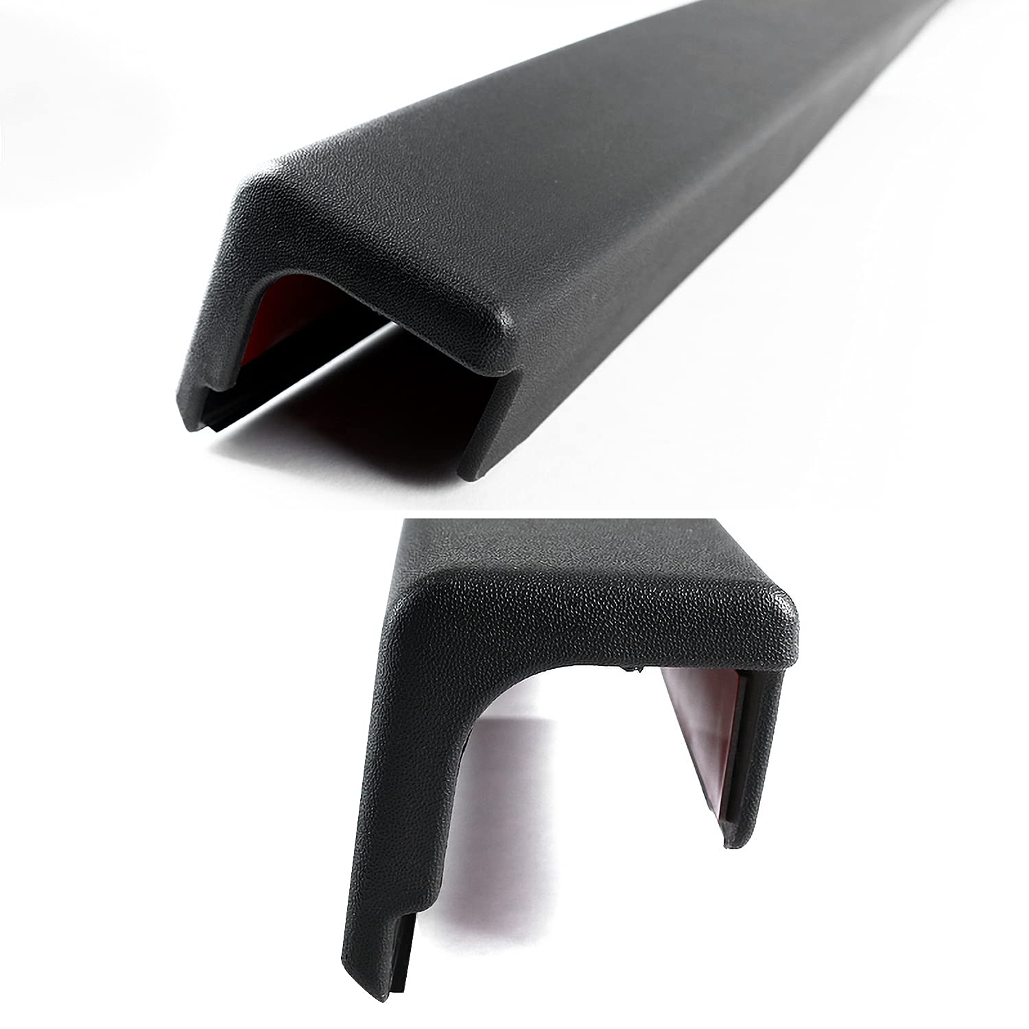 Black Tailgate Molding Cap Protector Spec-D Tuning ABS Spoiler Cover Compatible with 2005-2009 Hummer H2 SUT